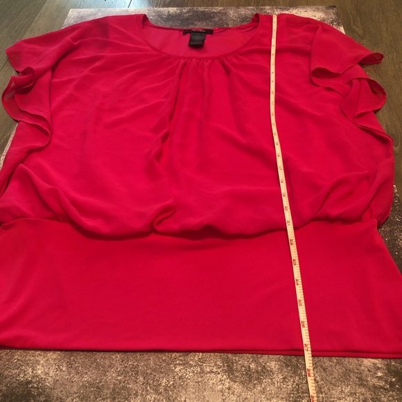 Bright Pink Layered Blouse / Top US 1X - Picture 7 of 8